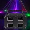 SBL 4 LENS SQUARE RGB FULLCOLOR Laser Light Dj Lights Party Light Beam Effect Sound Activated Strobe Lights RGB LED Music Lights by DMX Control for Disco Dancing Birthday Bar..