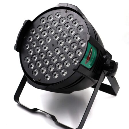 Baisun 1.5W X 54 RGB Led Par Light With DMX Cable for Use in DJ Disco Party, Stage Lighting, Wedding and Festive Decorations