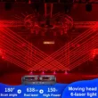 SBL Moving Head 360* 6 Eyes RED Color Laser Scanner Light DMX512 150W Red Beam Laser Stage Light