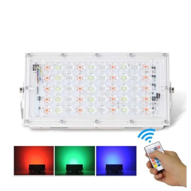 50 WATT 220-240V Waterproof Landscape IP65 Flood Light RGB (Pack of 2)